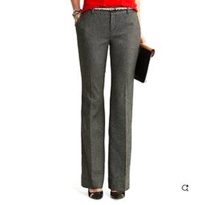 Banana Republic Martin-Fit Textured Black/Ivory Flannel Trouser, Size 8, EUC